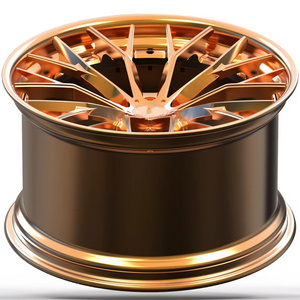 Wheelux Orange 5x114.3 Wheels 18 19 20 Deep Dish 5 spoke Gold Rim Chrome Lip Forged for Maserati Ghibli 2017