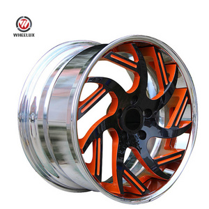 18" to 22" deep dish forged 2 piece alloy car rim wheels