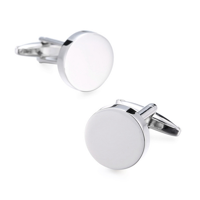 New Fashionable Laser Cufflink Cufflink Woman Brass Cufflink Back Cuff Links or Tie Clips Brooch Pin Custom Size IP Plating