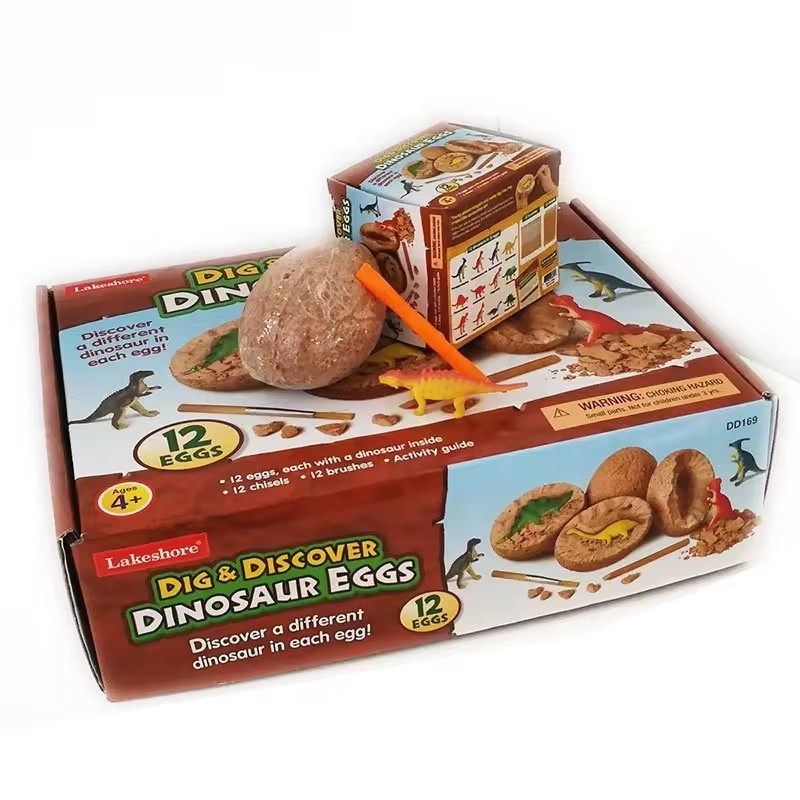 Hot Sell Blind Box Toy Dinosaur Dino Egg Dig Kit Toys Fossil Excavation Kit Dinosaur Egg Dig Kit