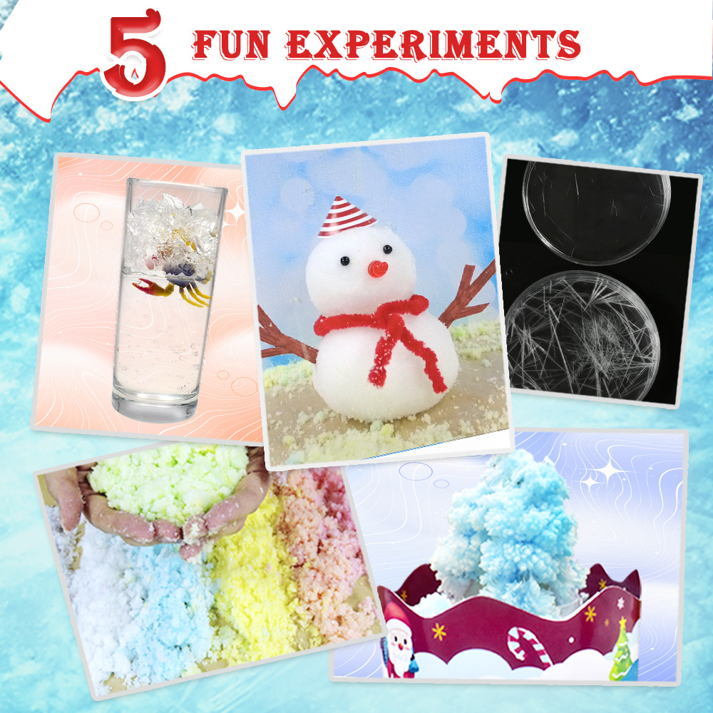 Perfect Craft-Snow Powder Winter Decoration Artificial Instant Snow Powder Improving Hands-on Abilities Safety Toys for Kids