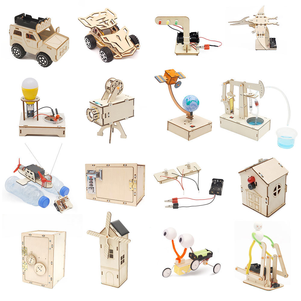 Factory wholesale 200+ types school students learning materials assembly kids educational diy Kit STEM science engineering toys