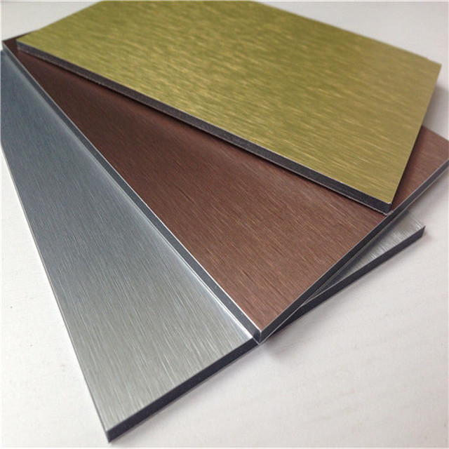 aluminum composite panel 8 mm brushed gold Dibond