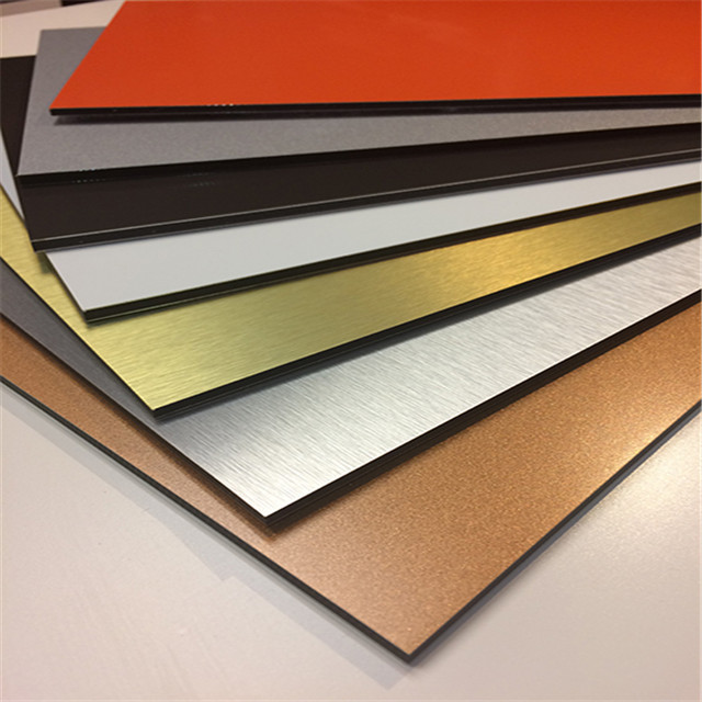 aluminum composite panel 8 mm brushed gold Dibond