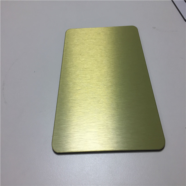 aluminum composite panel 8 mm brushed gold Dibond