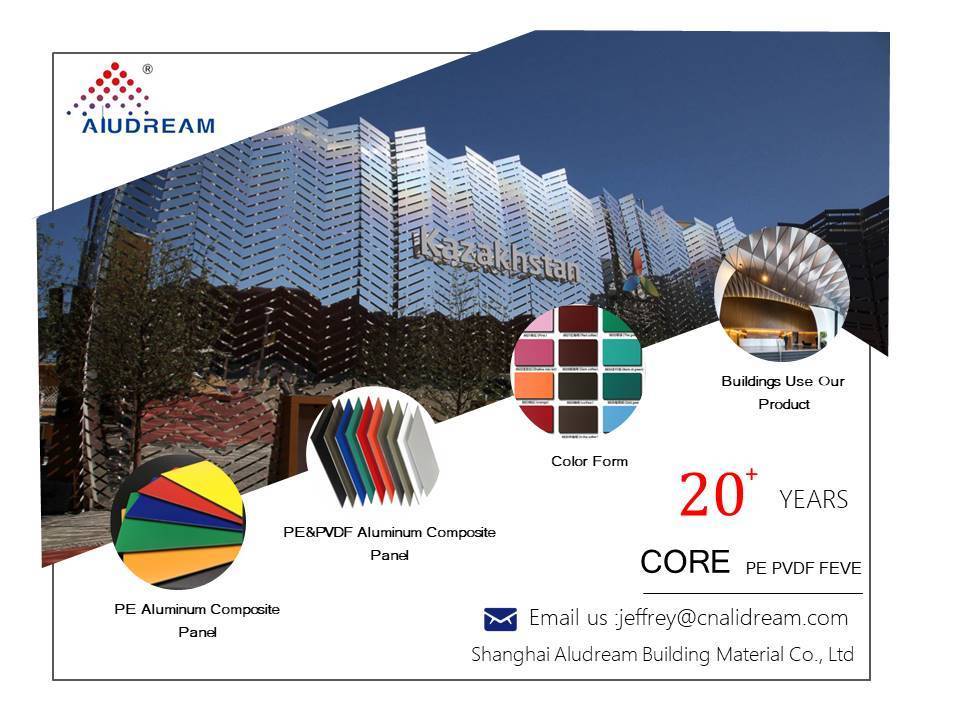 alucobond panel size aluminum facade cladding dibond sheet pe acp waterproof  high gloss aluminum composite panel