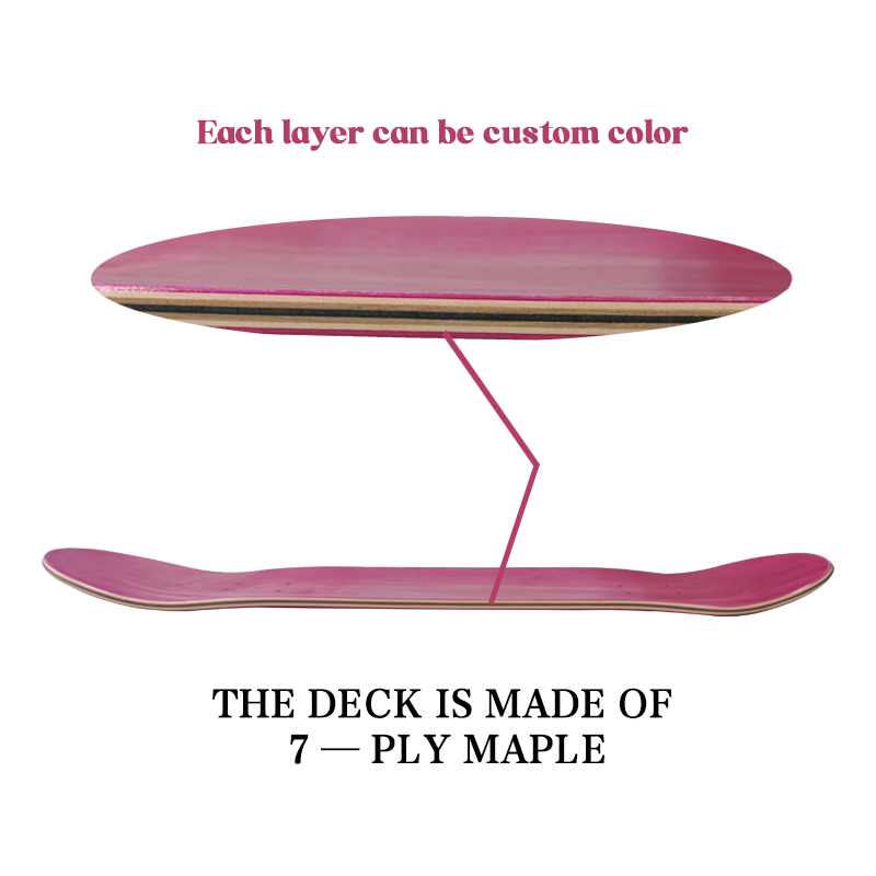 wholesale pro adults  girl carbon fiber canadian maple wood element skate deck graphics print custom skateboard decks