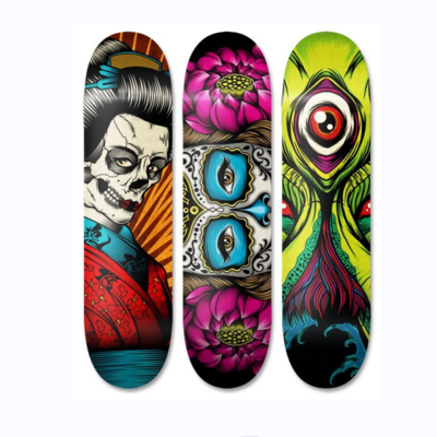 china wholesale cheap custom print canadian maple wood pro deck blank skateboard skate decks custom skateboard decks