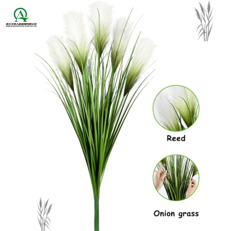 Artificial Onion Tall Grass Greenery Shrubs Plant Flowers Wheat Grass for House Home Office Room Gardening Indoor Decoration