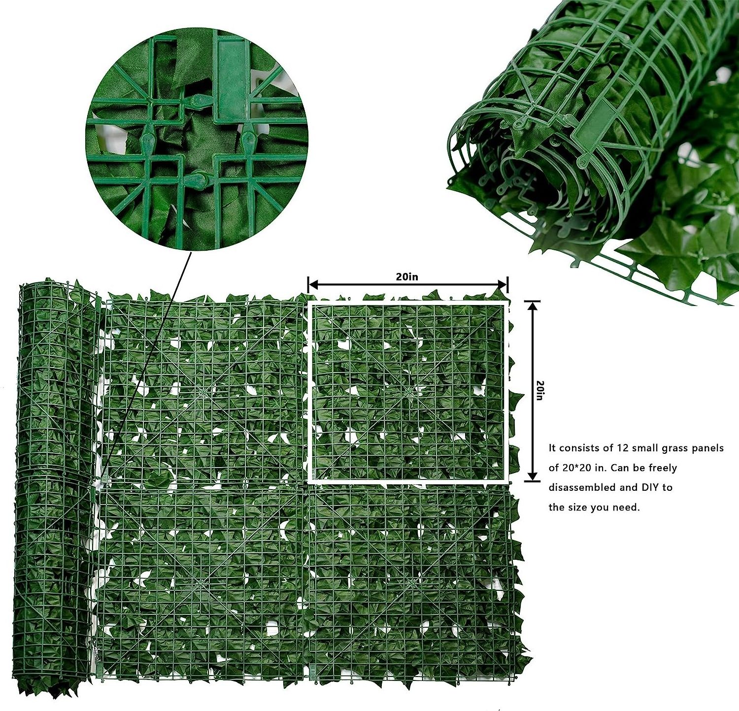 Artificial Ivy Privacy Fence Screen 40