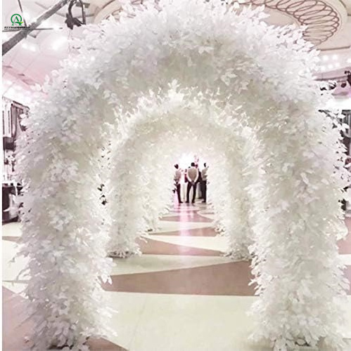 Artificial White Ficus Leaves Tree Branches Faux Plant Spray for Home Wedding Decor