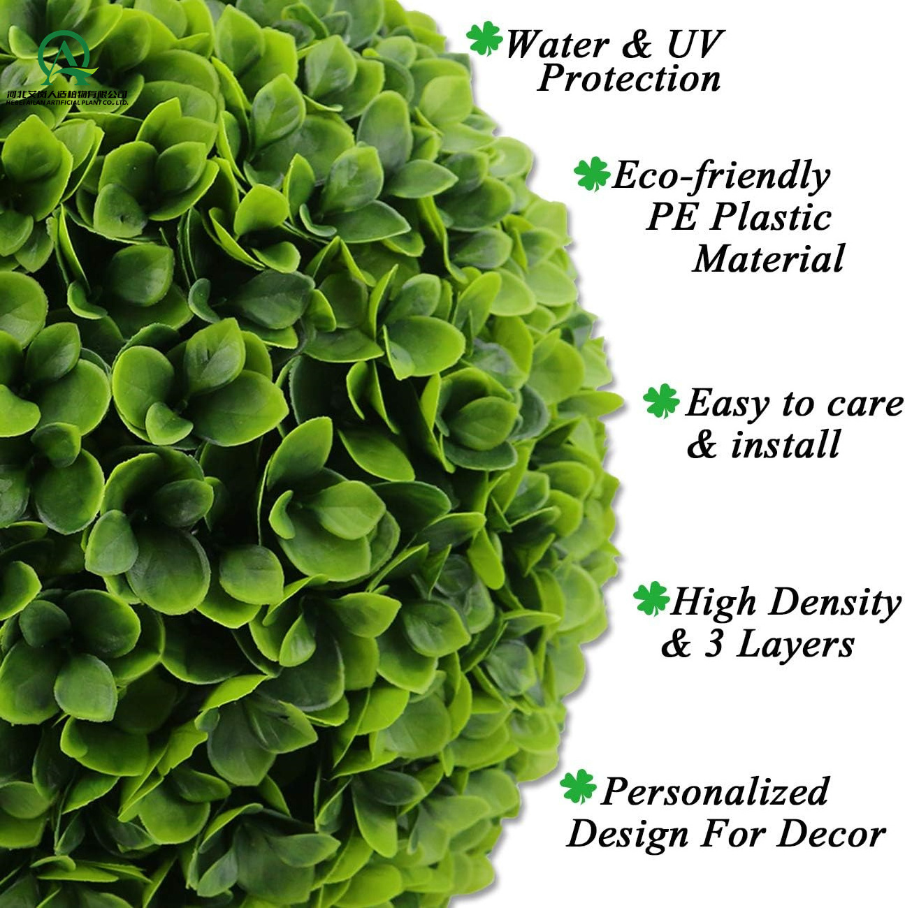 Artificial Plant Topiary Ball Faux Boxwood Decorative Balls for Backyard Balcony Garden Wedding and Home Decor