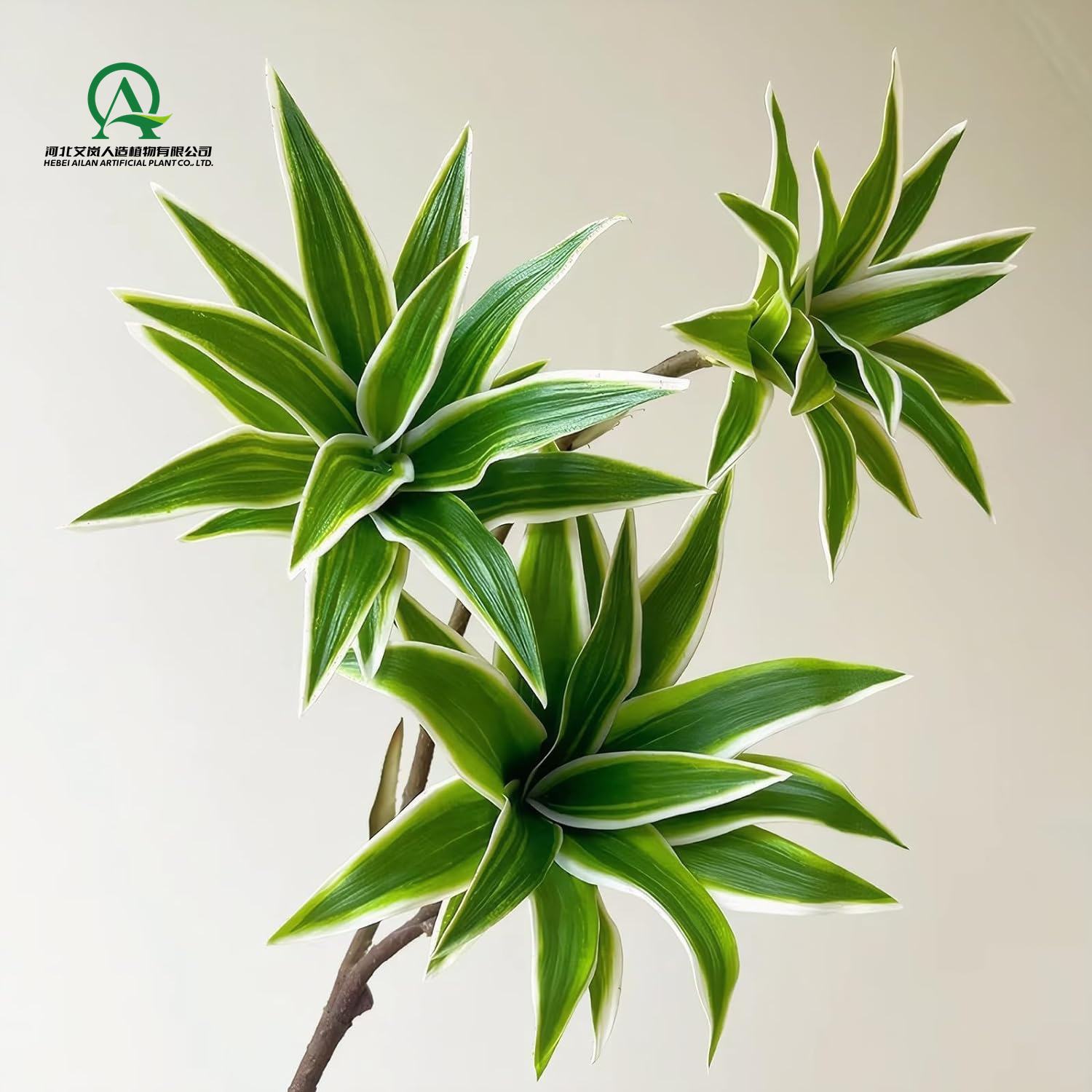 Artificial Plants Golden Edge Dracaena Plastic Green Leaves Lily Bamboo Home Indoor Floor Office Store Front Porch Decoration