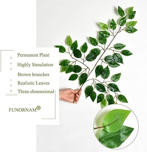 Artificial Ficus Leaves Branches  for Tree DIY Wedding Bouquet Wreath Wall Decor