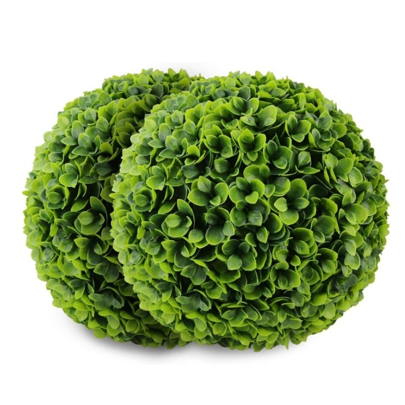 Artificial Plant Topiary Ball Faux Boxwood Decorative Balls for Backyard Balcony Garden Wedding and Home Decor