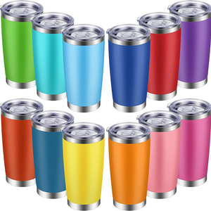 2024 Best Top Seller Double Wall Vacuum Insulated 20oz Stainless Steel Tumbler Travel Mugs With Magnetic Lids