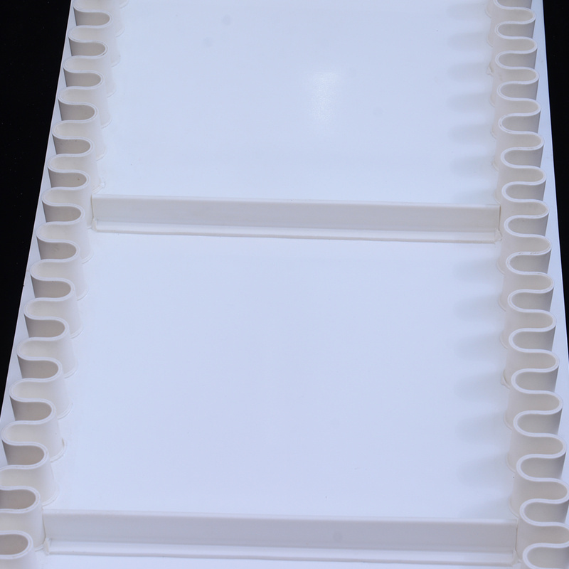 Annilte White PVC food grade sidewall conveyor belt factory corrugated  side wall cleated conveyor belt