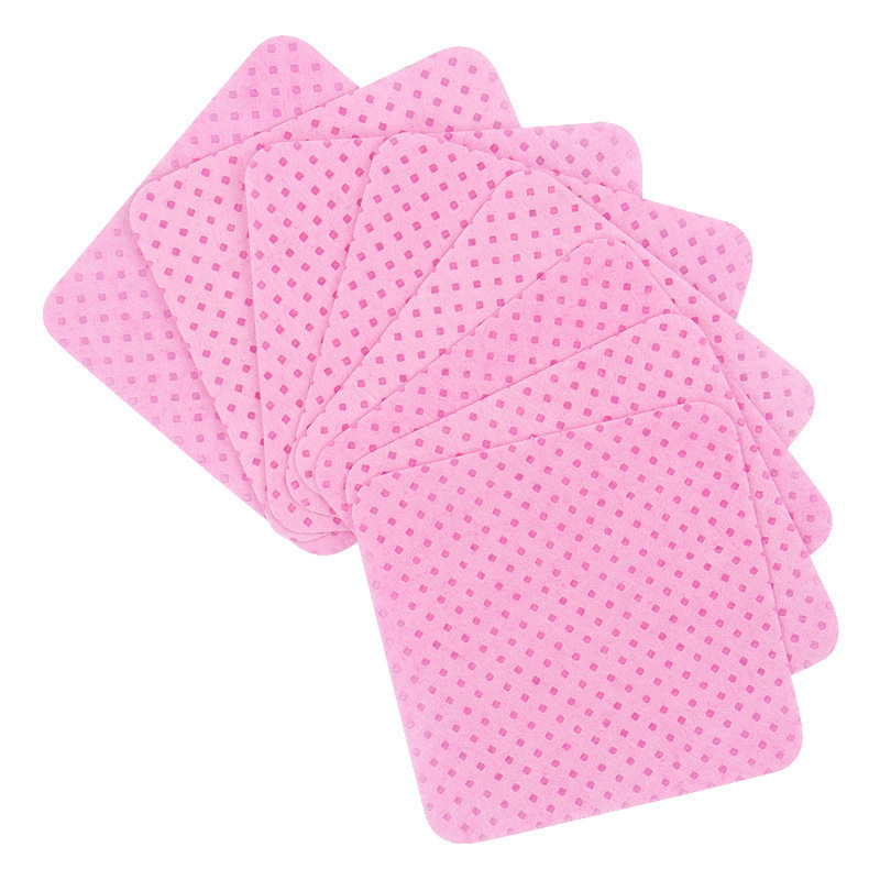 Private label non-woven fabrics cotton manufacturer waterproof eyelash extension pink adhesive nozzle wipes