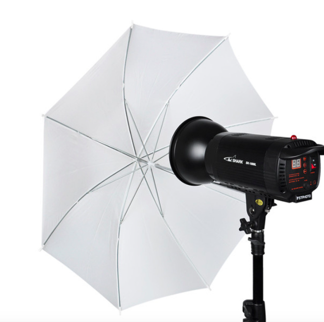 White light-transmitting 33-inch photography umbrella flash using soft light umbrella