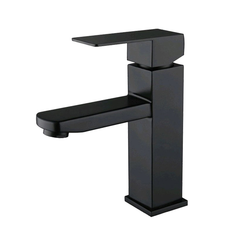 Classic square design torneira brass luxury hot and cold water robinet black bathroom wash basin faucet