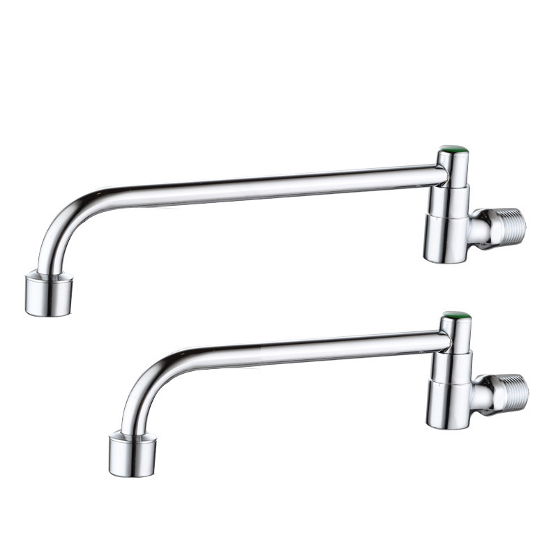 Custom kran wastafel wall mount grifo lavabo brass single cold faucet kitchen semi-automic swing water taps faucet