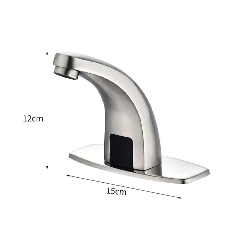 Stainless steel material infrared induction kran induksi automatic touchless lavatory basin sensor faucet