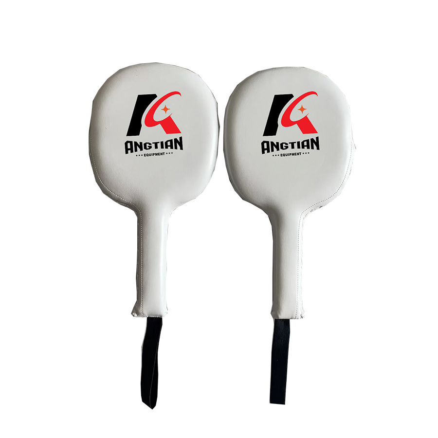 ANGTIAN China factory custom logo leather punch training accuracy Paddles for boxing/mma/punching/muay thai