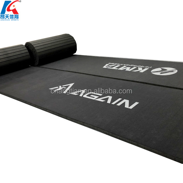 roll out wushu carpet bonded foam wrestling mat rhythmic gymnastics carpet cheer cheerleading floor mats for sale