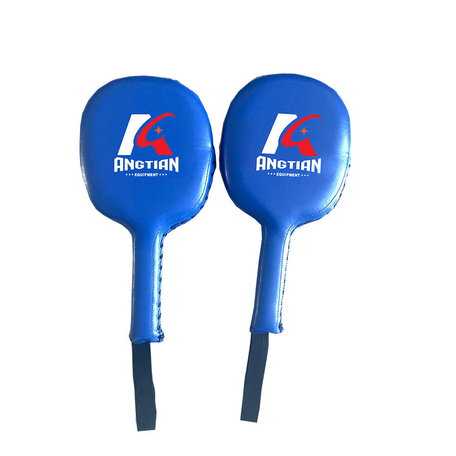 ANGTIAN China factory custom logo leather punch training accuracy Paddles for boxing/mma/punching/muay thai