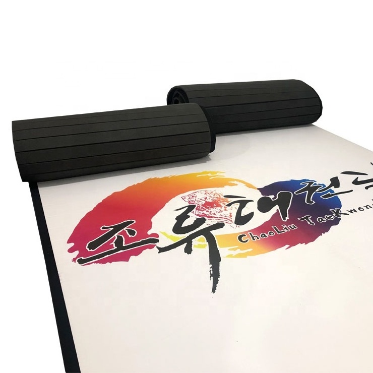 wholesale custom roll out BJJ pvc tatami surface mat used wrestling jiu jitsu mma mats