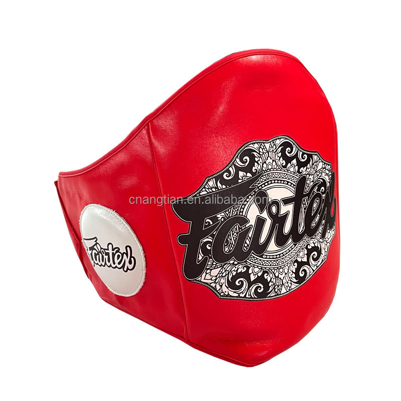 Angtian factory custom logo leather belly pads body protector for boxing muay thai mma