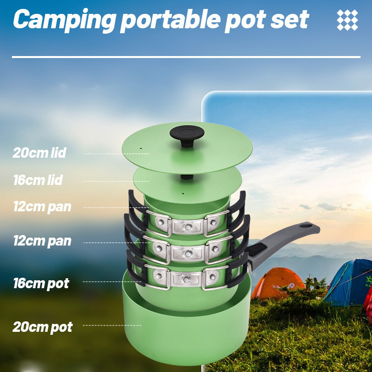 Lightweight Aluminum Foldable Portable Camping Cookware Outdoor Cooking Compact and Portable Eco-Friendly Materials