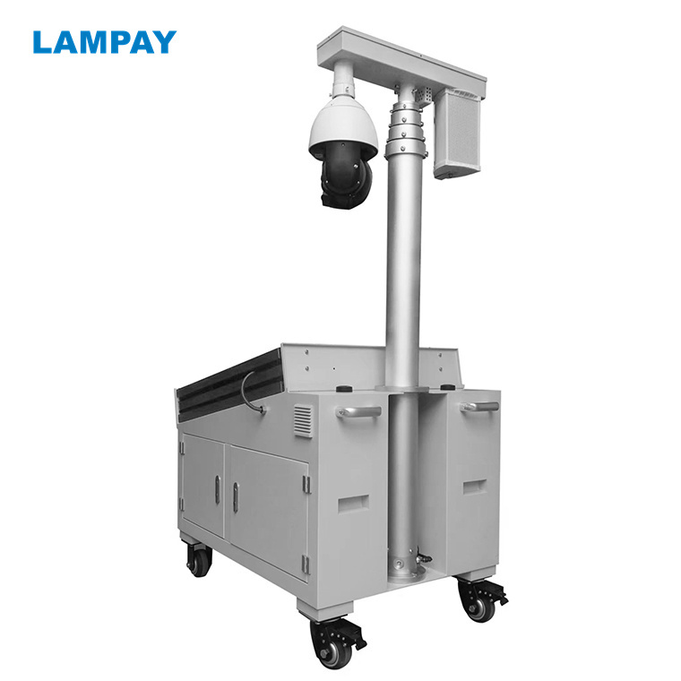 CCTV mobile portable solar surveillance trailer