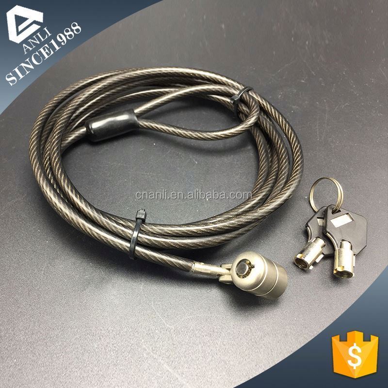 ANLI desktop/laptop security cable with key chain combination lock