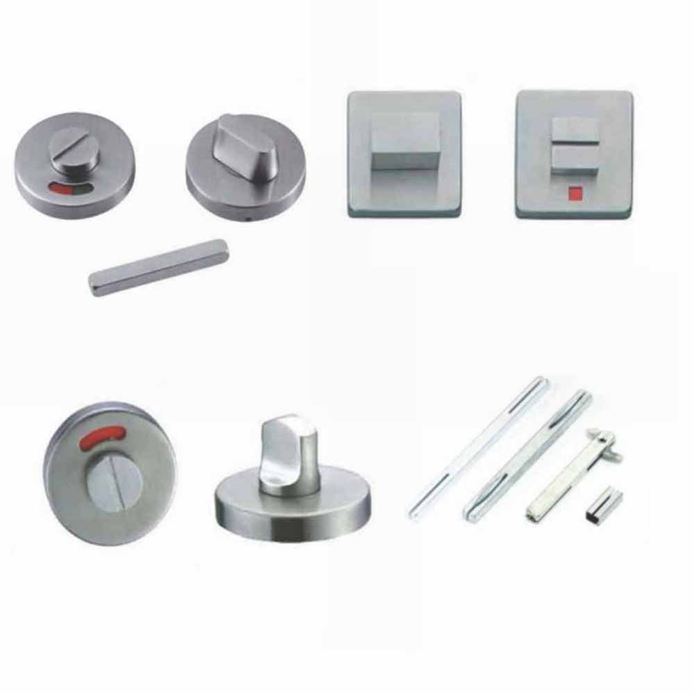 Steel Bathroom Latch Thumb Turn Locks Locking Flush Bolt With Solid Knob