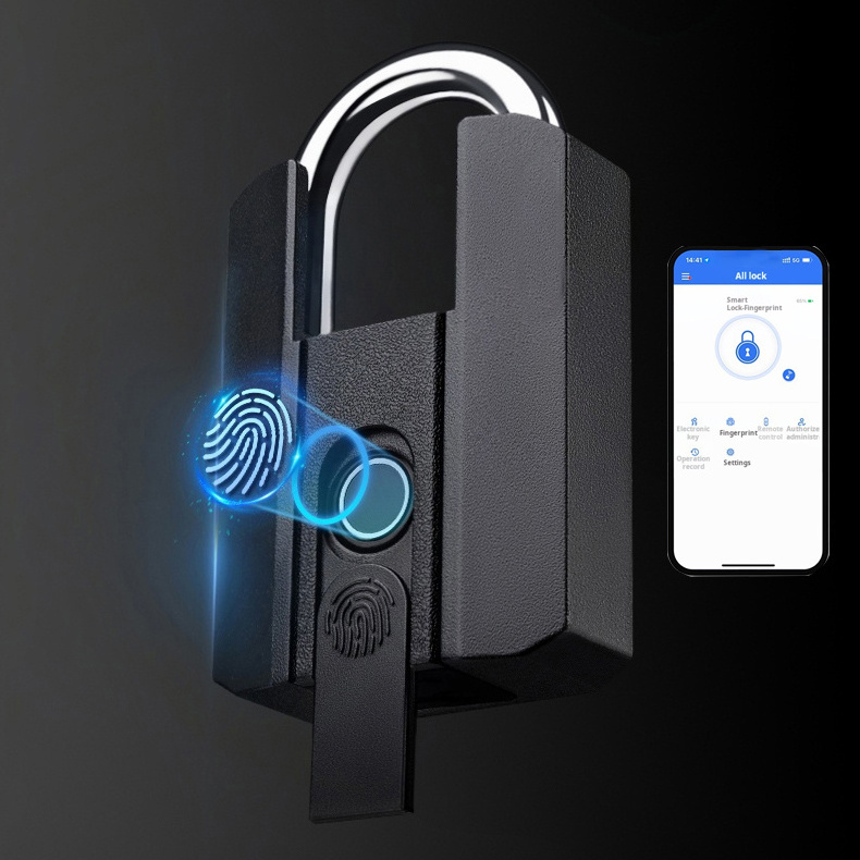 Wireless Ip67 Anti-Theft Cheap Wholesale Price Padlock Fingerprint Smart Gym Locker Padlock With Fingerprint