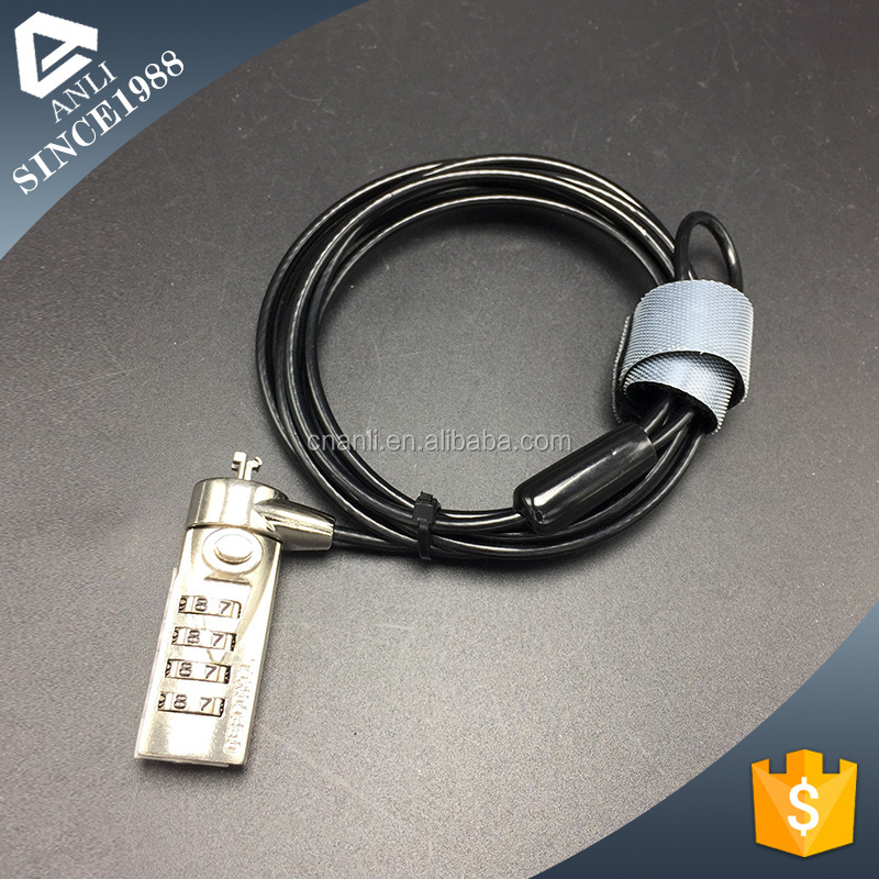 ANLI portability security security/combination coded lock with wire rope assembly spring cable for luggage