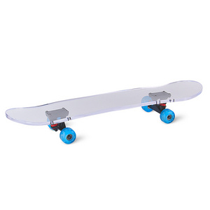 Waterproof material Acrylic Skateboard For Child Adult transparent skateboard transparent acrylic skate board