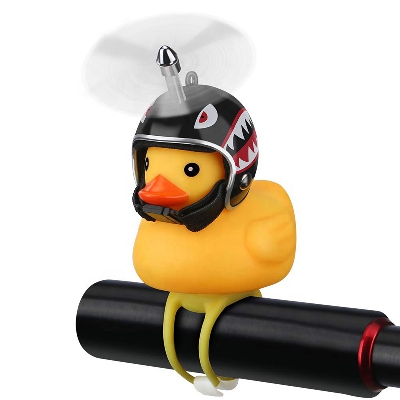 Yellow Little Duck Bicycle Lights Bell Squeeze Horns  Cycling Accessories  for Toddler Children & Adults Cycling Light