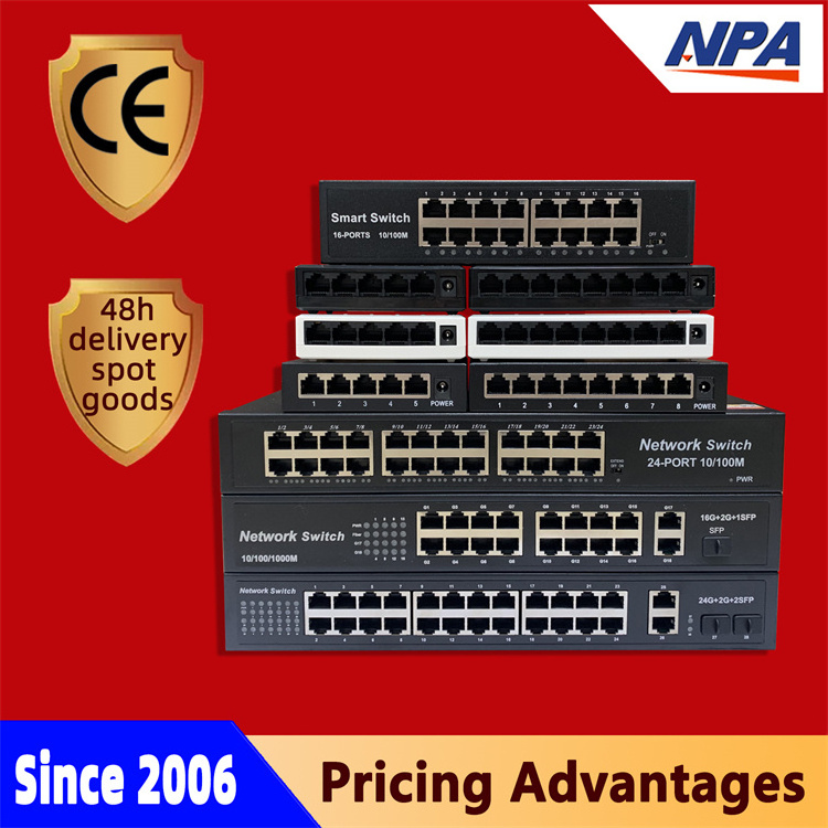 10/100/1000M  24  2 port network switch 2 sfp  gigabit rack mounted network switches