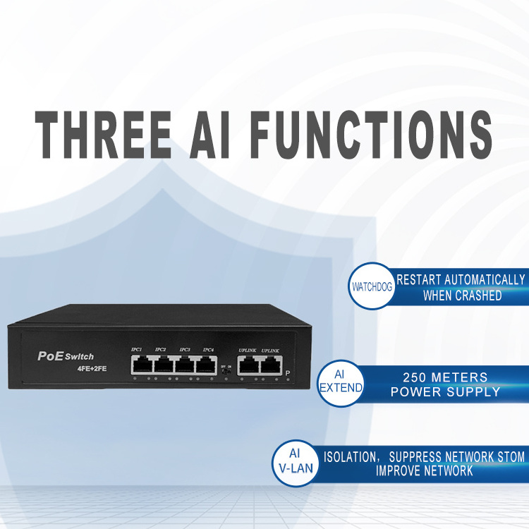 Factory manufacturer 10/100M POE switch 4 8 16 24  port  250m extend