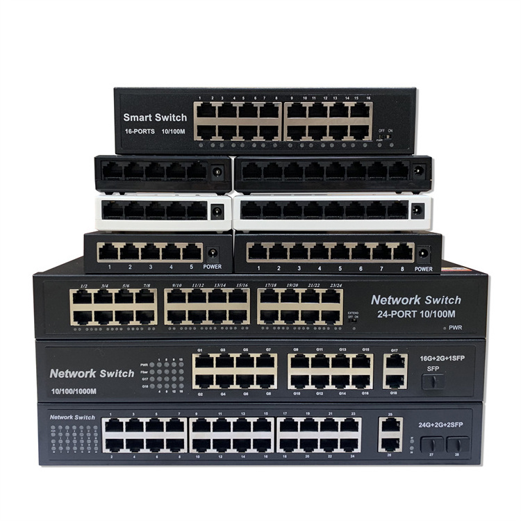 10/100/1000M  24  2 port network switch 2 sfp  gigabit rack mounted network switches