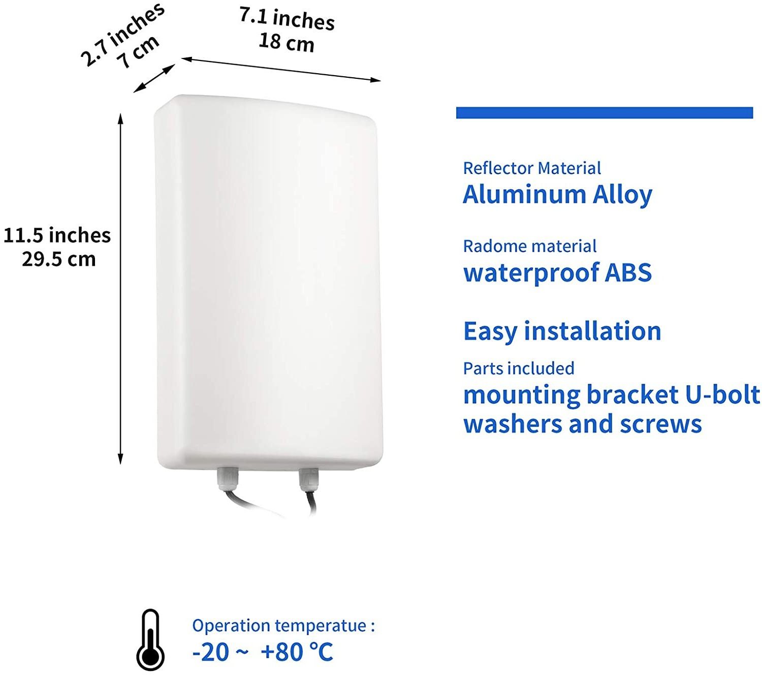 High Quality 4g Lte Gsm Wifi Directional Outdoor External Dual Polarization mimo Flat Wall Mounting waterproof Panel Antenna