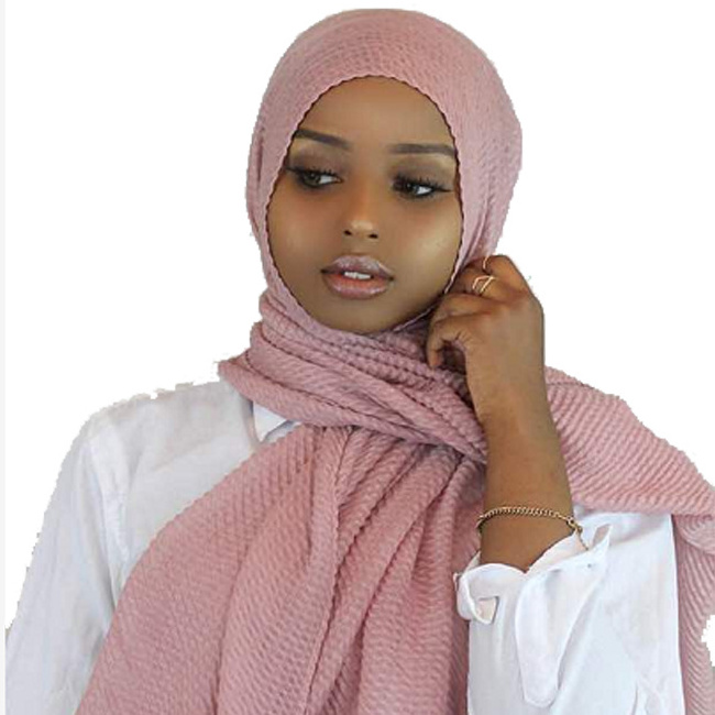 Sexy Viscose Scarf Premium 100% Polyester Summer Crinkle Cotton Underscarf Hijab Women Muslim Islamic Scarf