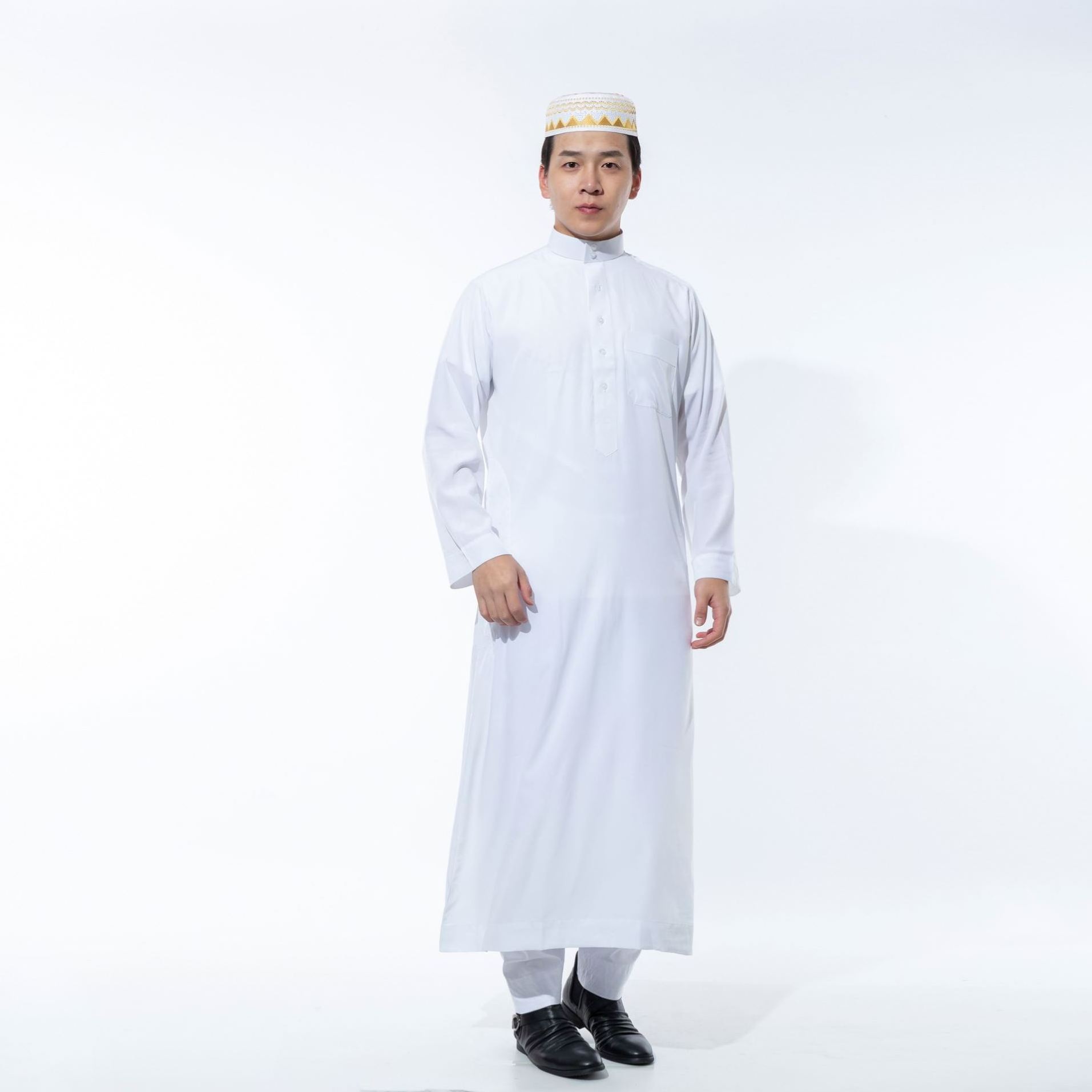 Men's Thobe's ,Saudi Daffah Thobes Arabian Robes Of Muslim Clothing,Mens Thawb Top Velvet Daffah Thobe