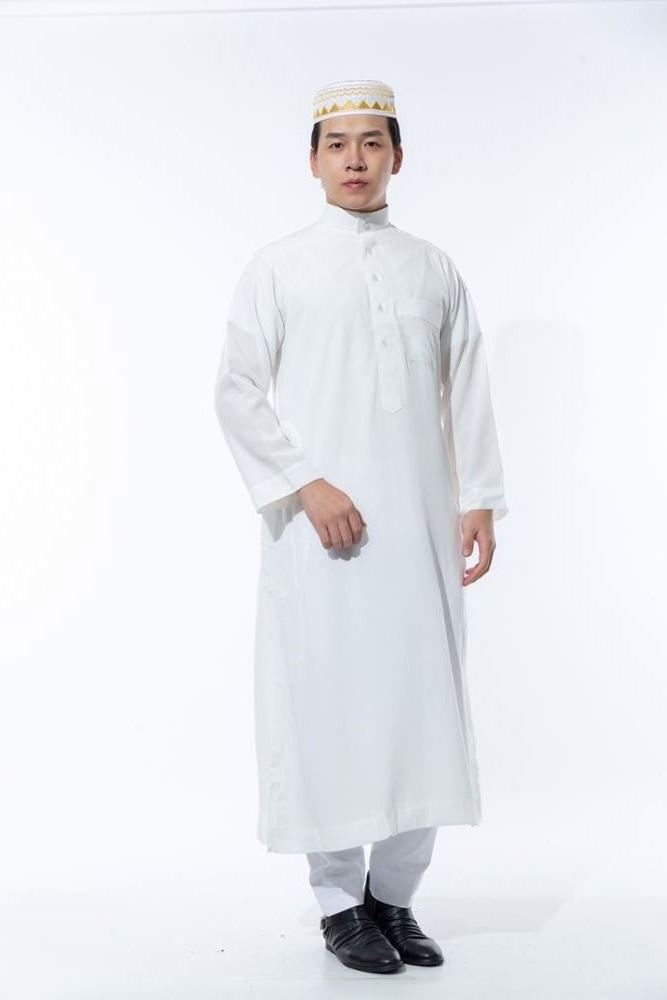 Men's Thobe's ,Saudi Daffah Thobes Arabian Robes Of Muslim Clothing,Mens Thawb Top Velvet Daffah Thobe