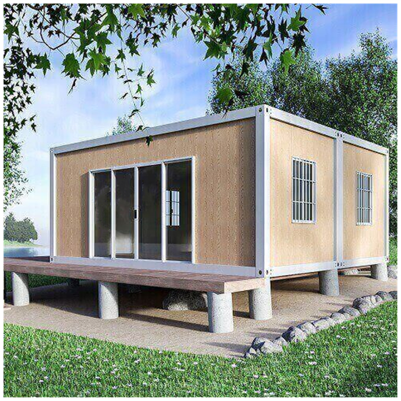 Modern Style warm coffee shop kiosk 20ft  spacious Prefab container house