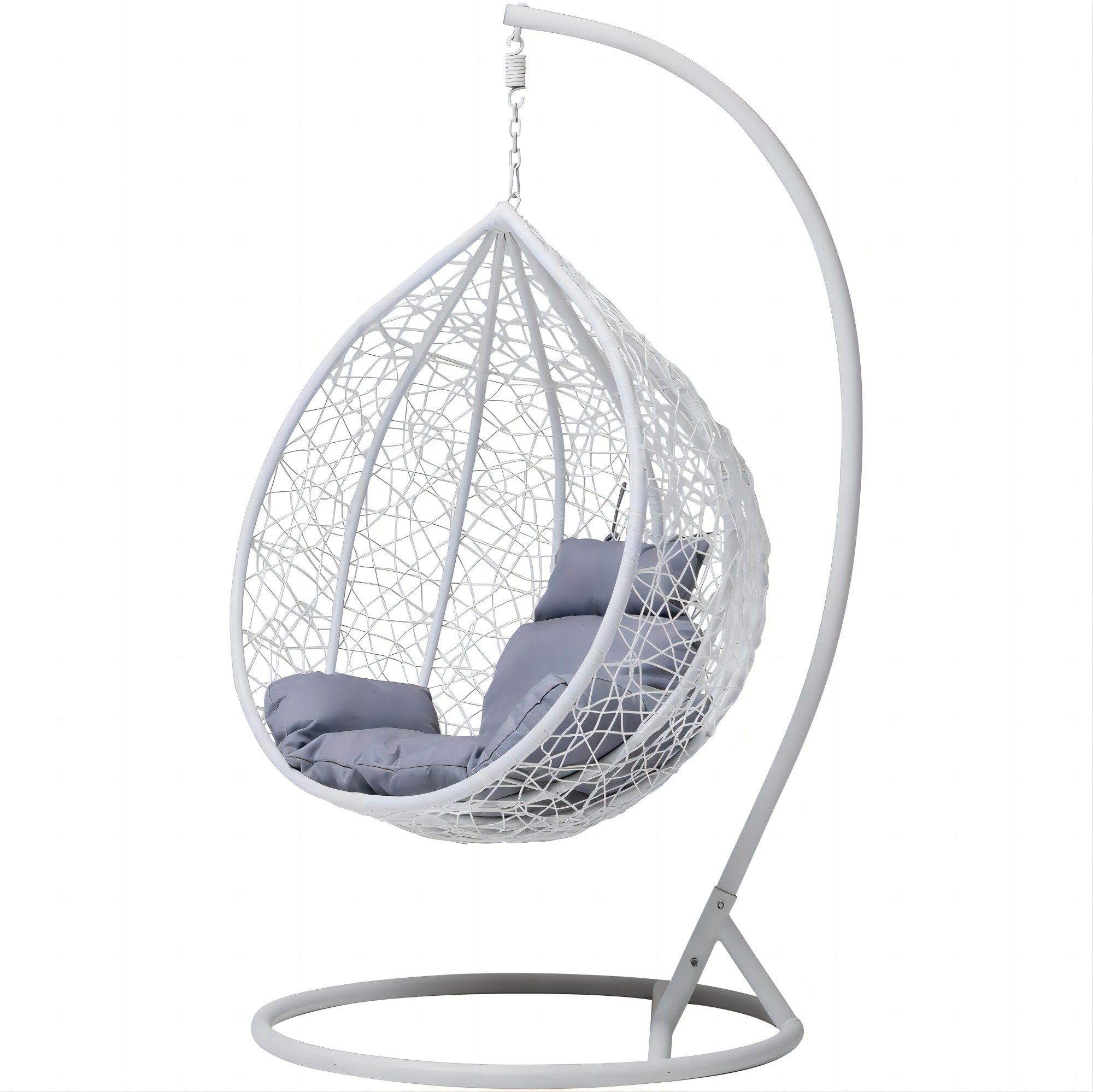 Outdoor Acrylic Modern Hanging Swing Chair Bamboo Patio Rattan Wicker Swing Clear Chair Cheap Indoor 8-10cm cushion