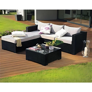 Small space 3 pieces rattan 2+1+1 wicker outdoor garden furniture modern lounge sofa set patio Simplicity designs