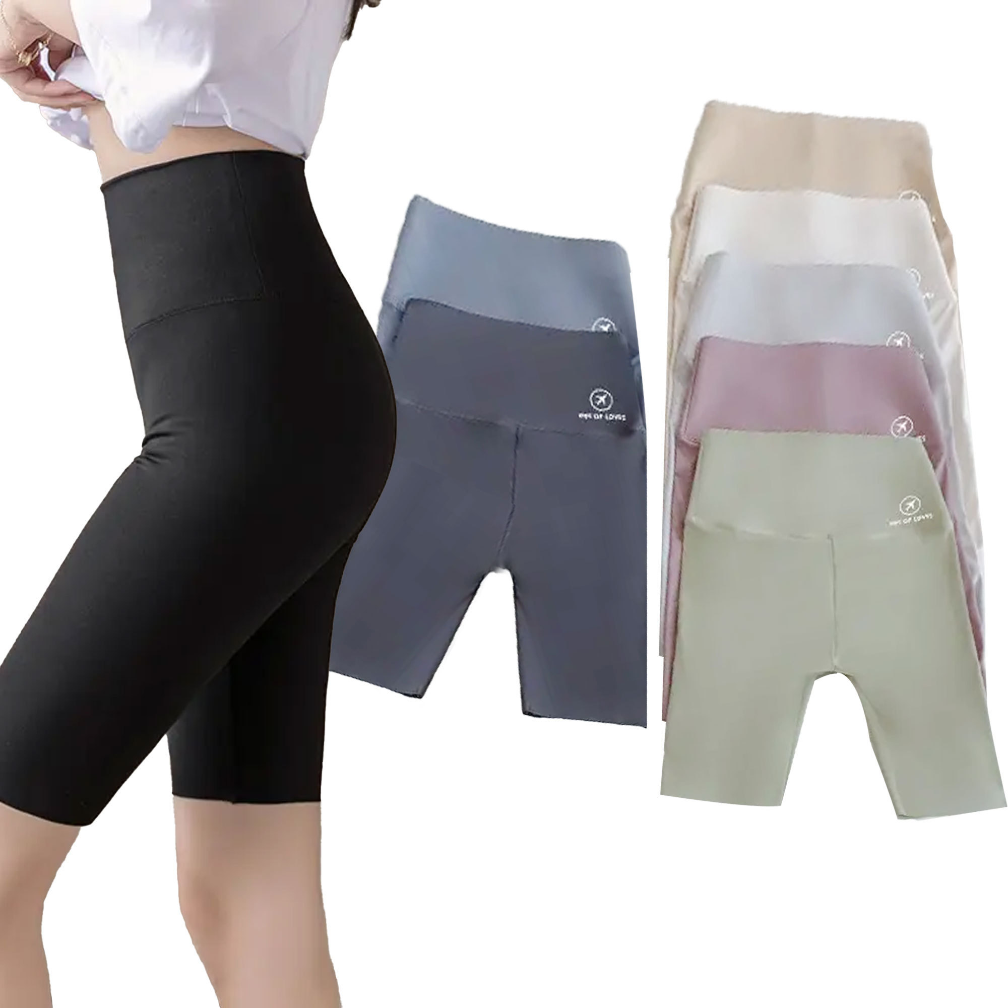 Wholesale shark skin thin women tight yoga pants no trace in summer elastic leggings